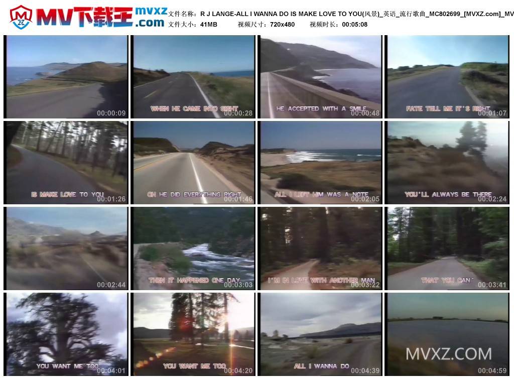 R J LANGE-ALL I WANNA DO IS MAKE LOVE TO YOU(风景)_英语_流行歌曲_MC802699